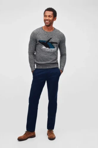 Jersey de cuello redondo con ballena