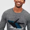 Jersey de cuello redondo con ballena