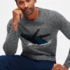 Jersey de cuello redondo con ballena