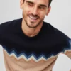 Jersey de cuello redondo con bloques de color Jersey de cuello redondo con bloques de color