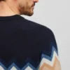 Jersey de cuello redondo con bloques de color Jersey de cuello redondo con bloques de color