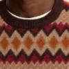 Jersey de cuello redondo con diseño Argyle Fair Isle Jersey de cuello redondo con diseño Argyle Fair Isle
