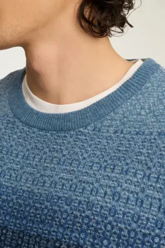 Jersey de cuello redondo con efecto ombré