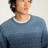 Jersey de cuello redondo con efecto ombré