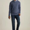 Jersey de cuello redondo con punto de rombos Jersey de cuello redondo con punto de rombos