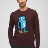 Jersey de cuello redondo con robot