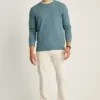Jersey de cuello redondo con tejido de gofre