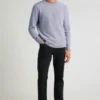 Jersey de cuello redondo con tejido de gofre
