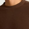 Jersey de cuello redondo con tejido de gofre