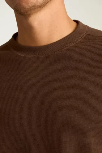 Jersey de cuello redondo con tejido de gofre