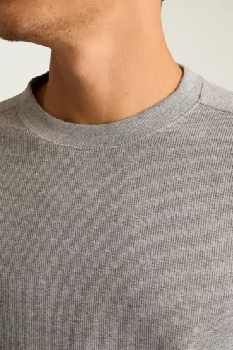 Jersey de cuello redondo con tejido de gofre