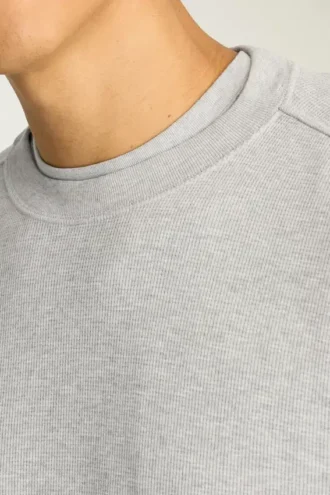 Jersey de cuello redondo con tejido de gofre