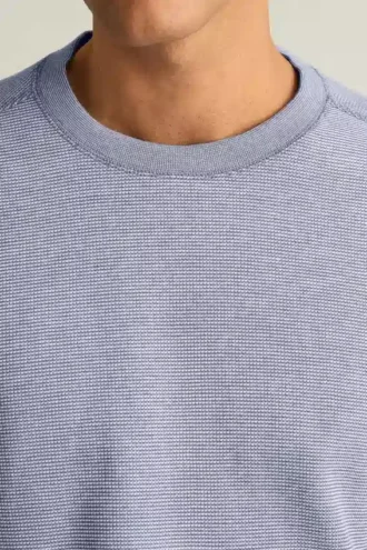 Jersey de cuello redondo con tejido de gofre