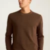 Jersey de cuello redondo con tejido de gofre
