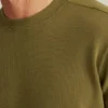 Jersey de cuello redondo con tejido de gofre