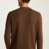 Jersey de cuello redondo con tejido de gofre