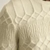Jersey de cuello redondo con trenzado Jersey de cuello redondo con trenzado