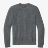 Jersey de cuello redondo con trenzado de algodón y cachemira Jersey de cuello redondo con trenzado de algodón y cachemira