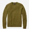 Jersey de cuello redondo con trenzado de merino Jersey de cuello redondo con trenzado de merino