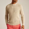 Jersey de cuello redondo con trenzado suave