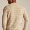 Jersey de cuello redondo con trenzado suave