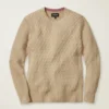 Jersey de cuello redondo con trenzado suave
