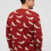 Jersey de cuello redondo con zorro