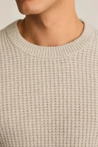 Jersey de cuello redondo de cachemira italiana