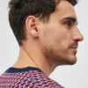 Jersey de cuello redondo de jacquard de merino Jersey de cuello redondo de jacquard de merino
