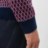 Jersey de cuello redondo de jacquard de merino Jersey de cuello redondo de jacquard de merino