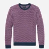 Jersey de cuello redondo de jacquard de merino Jersey de cuello redondo de jacquard de merino