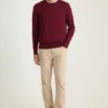 Jersey de cuello redondo de merino lavable