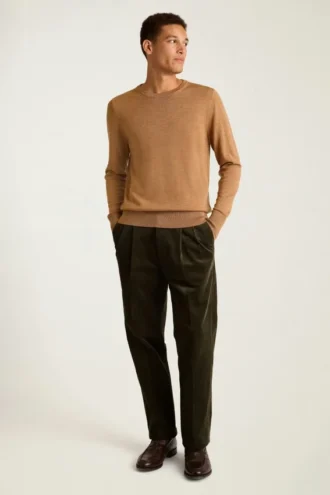 Jersey de cuello redondo de merino lavable