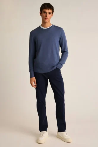 Jersey de cuello redondo de merino lavable