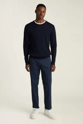 Jersey de cuello redondo de merino lavable