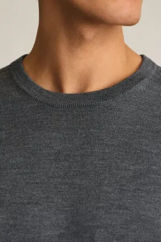 Jersey de cuello redondo de merino lavable
