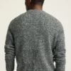 Jersey de cuello redondo de pescador jaspeado