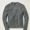 Jersey de cuello redondo de pescador jaspeado