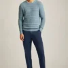 Jersey de cuello redondo de peso medio con punto texturizado Jersey de cuello redondo de peso medio con punto texturizado