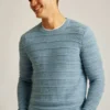 Jersey de cuello redondo de peso medio con punto texturizado Jersey de cuello redondo de peso medio con punto texturizado
