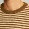 Jersey de cuello redondo de peso medio con rayas Jersey de cuello redondo de peso medio con rayas