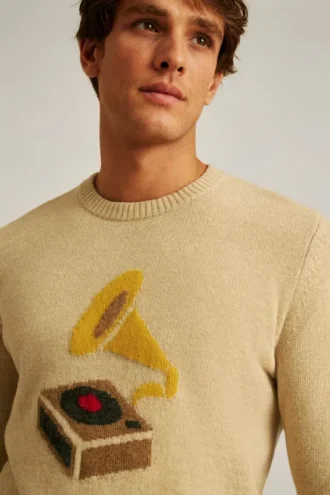 Jersey de cuello redondo Gramophone