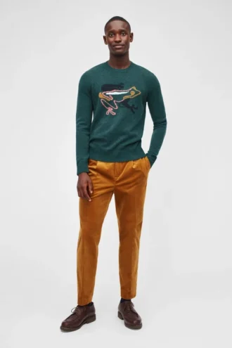 Jersey de cuello redondo Merino Frog