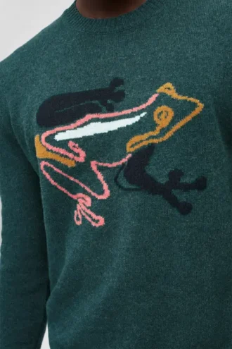 Jersey de cuello redondo Merino Frog