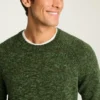 Jersey de cuello redondo raglán jaspeado