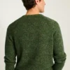 Jersey de cuello redondo raglán jaspeado