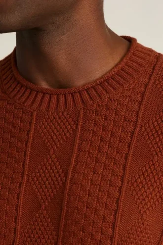 Jersey de cuello vuelto de algodón y cachemira