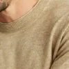 Jersey de cuello vuelto de lino italiano Jersey de cuello vuelto de lino italiano