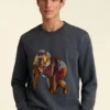 Jersey de felpa supersuave con estampado de animalitos