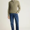 Jersey de media cremallera para hombre de Bonobos | Lino italiano y algodón de lujo